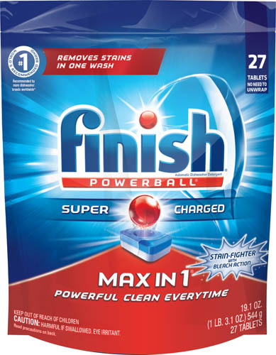 FINISH® Powerball® Max In 1™ Tabs with Bleach Action